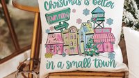 personalized Christmas is better in a small town zip code throw pillow cover 18x18, cute Christmas gifts for neighbors, hometown Christmas