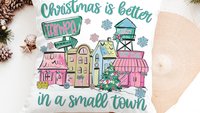 personalized Christmas is better in a small town zip code throw pillow cover 18x18, cute Christmas gifts for neighbors, hometown Christmas
