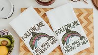 follow me fishers of men throw pillows for couch religious stocking stuffers for teen boys, Christian nursery decor boy, baby boy baptism