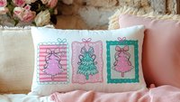 pastel Christmas tree lumbar throw pillows for couch pink Christmas decorative pillows for girls, Christmas housewarming gift for daughter