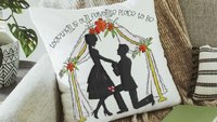 together is our favorite place to be wedding throw pillow for bed, unique engagement gifts for couple, fiance gift for her, future wife gift