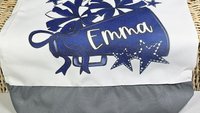 personalized purple cheer bag for gifts, cheerleader tote bag with name, senior hs girls gift 2026 high school graduation gifts for girls