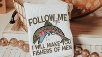 follow me fishers of men throw pillows for couch religious stocking stuffers for teen boys, Christian nursery decor boy, baby boy baptism