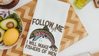 follow me fishers of men throw pillows for couch religious stocking stuffers for teen boys, Christian nursery decor boy, baby boy baptism