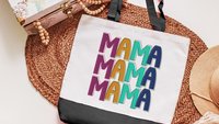 mama mama mama tote bags for moms, cute Mothers day gifts for first time moms, Mothering Sunday gifts, eco friendly tote bags for gift, best