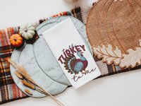 talk turkey to me Thanksgiving kitchen towels for fall, turkey day hand towels for autumn, Friendsgiving gifts for girlfriends, funny gifts