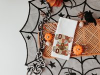 gobble gobble turkey Thanksgiving kitchen towels for fall, faux patchwork turkey hand towels for autumn, Friendsgiving gifts for girlfriends