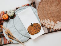 orange pumpkin hand towels for autumn, Thanksgiving pumpkin kitchen towels for fall, Friendsgiving gifts for girlfriends, primitive kitchen