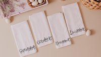months of the year hand towels for every season SET OF 12, cute kitchen towels for Christmas gifts for new homeowners, minimalist tea towels