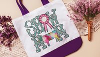 show mom cow tote bags for women, country girl gifts, farmers market bag, cow farmer Xmas gifts for farmers, Hereford cow gifts for cow