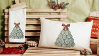 oyster shell Christmas tree throw pillows for sectional, oyster Christmas pillows decorative lumbar pillows 12x20, trending Christmas gifts