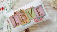 Vintage inspired love throw pillow
