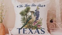 orange blossoms Florida state flower accent pillows for bed, Florida gifts for women, lanai throw pillows for couch floral bird northern
