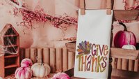 Give thanks Thanksgiving kitchen towels 
