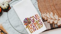 Give thanks Thanksgiving kitchen towels 