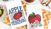 apple festival red apple kitchen towels for mom, apple kitchen decor, cute hand towels guest bath accessories, fall kitchen dish towels
