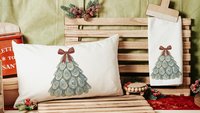 oyster shell Christmas tree throw pillows for sectional, oyster Christmas pillows decorative lumbar pillows 12x20, trending Christmas gifts