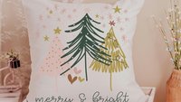 Merry and bright holiday throw pillows