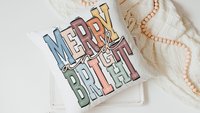 Merry and bright boho throw pillows