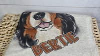 personalized bernese mountain dog blanket for dog lovers, berner mom dog mom gifts for women, bernese mountain dog gifts for her, cozy throw