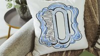 Personalized initial throw pillow for couch gold gingham decorative pillows for girls, gold home decor gift dorm decor, name pillow