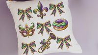 Mardi Gras kitchen towel for bakers, Fat Tuesday fleur de lis hand towels, king cake baker merch, New Orleans Louisiana gifts for women