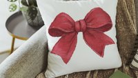 Red coquette bow decorative 