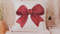 Red coquette bow decorative 
