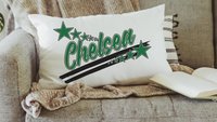 Personalized carolina blue name long pillow