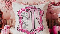 Personalized initial throw pillow for couch gold gingham decorative pillows for girls, gold home decor gift dorm decor, name pillow
