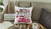 Retro motel love throw pillows