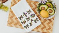 Mardi Gras kitchen towel for bakers, Fat Tuesday fleur de lis hand towels, king cake baker merch, New Orleans Louisiana gifts for women