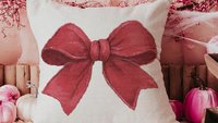 Red coquette bow decorative 