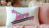 personalized name pillows for bed, teen girl gifts trendy gifts for girls, long pillows for full beds, best gifts for her, yellow dorm decor