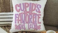 cupids favorite teacher throw pillows for women, funny Valentine classroom decor, Valentines day best selling gifts Etsy shops, preschool