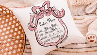 custom birth stats decorative pillows for nursery, personalized baby keepsake gift, lavender nursery decor, sentimental Mothers day gifts