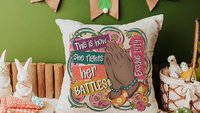 this is how I fight my battles faith based kitchen towel for aunt, Christian gifts for best friends, Exodus 14:14 Bible verse kitchen decor