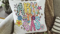 colorful Arkansas throw pillows for couch bright aesthetic home decor, best gifts for her, Arkansas dorm decor for girls, Arkansas gifts for
