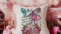 proverbs 31:30 throw pillows for couch floral decorative pillows with scripture, home decor gift for her, Christian gifts for best friends