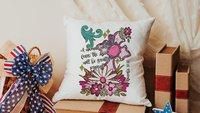 proverbs 31:30 throw pillows for couch floral decorative pillows with scripture, home decor gift for her, Christian gifts for best friends
