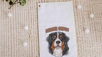 Personalized bernese dad golf towel dog gifts for men, Bernese mountain dog Fathers day gifts for golfers, golf stocking stuffers, golf dad