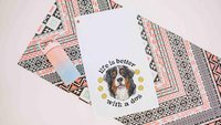 life is better with dogs golf towel Christmas gifts for golfers, golf stocking stuffers, Bernese mountain dog gift for him, golf bag towel