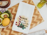 CapableByDesign Jesus is the reason for the season throw pillows and matching towels