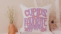 cupids favorite gymnast throw pillows for bed light pink decorative pillows, gymnastics gifts for girls, Valentines day best selling gifts