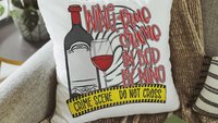 wine true crime in bed by 9 funny kitchen towels for women, true crime gift for her, serial killers and chill hand towel for guest bathroom
