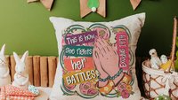 this is how I fight my battles faith based kitchen towel for aunt, Christian gifts for best friends, Exodus 14:14 Bible verse kitchen decor