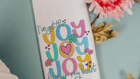 joy in my heart Christian kitchen towels for bridal shower, Easter hostess gift for women, faith gifts for sister, Spring hand towel for