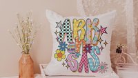 colorful Arkansas throw pillows for couch bright aesthetic home decor, best gifts for her, Arkansas dorm decor for girls, Arkansas gifts for