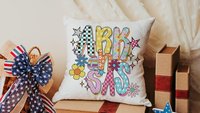colorful Arkansas throw pillows for couch bright aesthetic home decor, best gifts for her, Arkansas dorm decor for girls, Arkansas gifts for