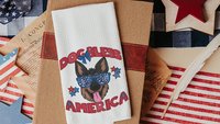 dog bless America patriotic throw pillows for couch, best gifts for dog lovers, 4th of July decor, unique dog mom gifts, German shepherd